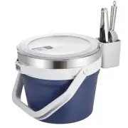 7L Vacuum Insulated Ice Bucket with Lid and Scoop& Tongs，Large capacity Stain...