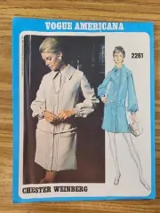 Vintage 1960s Vogue Sewing Pattern Women's DRESS 2261 Chester Weinberg Sz 14 UC