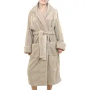 Luxury 18 OZ/550 GSM Thick Terry Fabric Orgnically Natural Colour Pure Cotton Bath Robe Dressing Gowns Unisex Men and Women