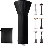 Patio Heater Cover Waterproof with Zipper Triangle Gas Tall Heater Cover Stand-