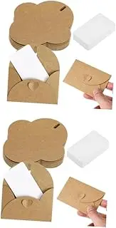 HOODANCOS 120 Sets Valentine's Card Paper Envelopes Set Wedding Invitations Blank Cards with Envelopes