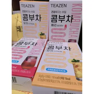 現貨 BTS 防彈少年團 柾國 VLIVE 直播同款 TEAZEN 康普茶 莓果/柚子/檸檬 10入