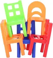 Balancing Chairs Game, 18pcs/ Set Family Game Stack Mini Stacking Plastic Chairs Multicolor Balancing Learning Intelligent Children Play Game Learning Toys for Kid