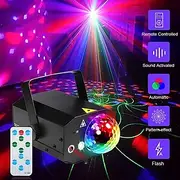 16 Patterns La-ser Projector RGB Stage Light Disco LED Magic Ball Party Lights Souns Active Music Center Strobe Lamp with Remote