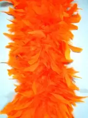 Orange Chandelle 80 Gram Feather Boas 2-Yards For Halloween, Costume, Party