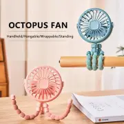 Compact Portable Octopus Handheld Night Light Cooling Fan 500mAh with Accessories
