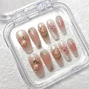 10pcs Detachable Handmade Wearable Artificial False Nails (Color : M, Size : 1 count (Pack of 1))