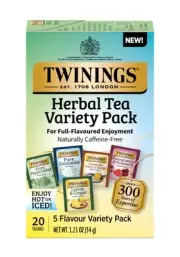 Twinings Herbal Tea Variety Pack 20 Count 6 Packs Assorted Teas for Every Mood