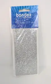 1 Pc Bondex Glitter Patches Silver No Sew Iron On Patches Crafts Clothing Design