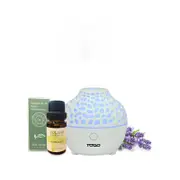 TODO 60ml Humidifier Aromatherapy Diffuser w/ LED Light - White