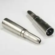 2 Pack - XLR 3-Pin Male to 1/4" 6.35mm Mono Female Jack Audio Cable Mic Adapter