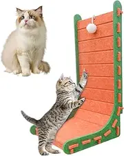 Cat Claw Board - L Shape Scratching Game Board with Removable Ball - Removable Pet Furniture Protector Accessory for Play Training Practice Claw Sharpening