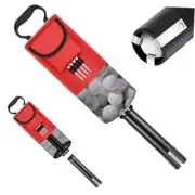 Golf Ball Retriever, Shag Bag for Golf Balls with Detachable Plastic Tube, Red