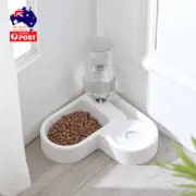 Automatic Pet Feeder Rabbit Cat Dog Water Dispenser NoSpill Drink Food Bowl