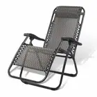 Zero Gravity Chair Folding Outdoor Recliner Adjustable Sun Lounge Camping Grey G