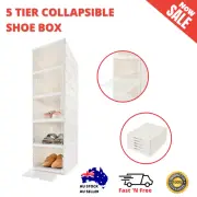 Shoe Rack Storage Cabinet Organiser Stand 5-Tier Shelf Collapsible Stackable