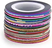 AUTSUPPL Striping Tape for Nail Art 62pcs Sticker Line Set Adhesive Nail Art Tips for Diy Decorations and Professional Use