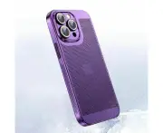 Ezydigitals Case For Apple iPhone 16 Pro Max Heat Dissipation Electroplated Border Mesh Case Shell Camera Covered Cover- Purple
