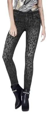 Sass & Bide Women's Wild And Sweet Jeans Denim Pants Black Leopard 26 Nwt $290