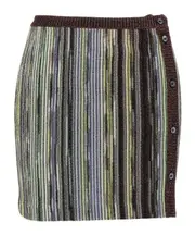 Missoni Striped Side Buttoned Mini Skirt IT42 multi-color