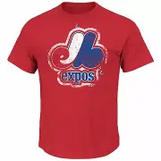 MLB Baseball Montreal Expos Red League Supreme Cooperstown T-Shirt Majestic