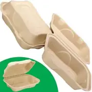 Avant Grub Durable 6x9 Take Out Food Containers with Clamshell Hinged Lid 100...