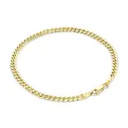 14K Yellow Gold Solid 4mm Miami Cuban Link Chain Mens Bracelet Lobster 8.5"