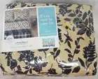 vtg Martha Stewart Everyday Twin Sheet Set 200 Sea Kelp Black Print Tan