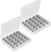 50 Pieces Sewing Machine Iron Bobbins, BetterJonny Metal Sewing Machine Bobbins with Storage Case Box for Brother Singer Babylock Janome Kenmore Sewing Machine