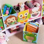 Cartoon Foldable Canvas Storage Collapsible Box Fabric Cube Cloth Toys Organiser