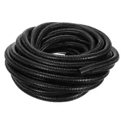 3/4 Inch x 50 Ft Split Wire Loom Tubing , Guard Convoluted Flex, Black
