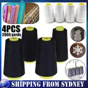 4PCS Overlocker Thread Polyester Yarn Sewing Thread Roll Machine Hand Embroidery