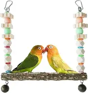 Bird Cage Swing - Parrot Cage Toys,Cage Accessories for Parrots, Conures, Budgies, Cockatiels, and Love Birds - Standing Perches Pochy