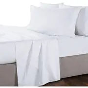 White Deep Pocket Bed Sheet Set 4 Piece 680 TC