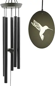 Wind Chimes for Outside, Wind Chimes Outdoor Tuned Soothing Melody, Memorial Wind Chimes Hummingbird Gifts for Mom/Grandma,Wind Chimes Outdoor Decoration, Patio, Garden, Yard. (33" Green Hummingbird)