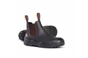 Mongrel Mens Oil Kip Slip On Safety Work Boots W Scuff Cap 545030 - Tan