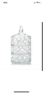 Waterford Marquis Crystal 3 Tiered Stacking Nesting Canister 40028120 NEW NIB