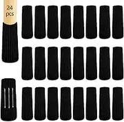 Pack of 24 Chair Socks, Elastic Furniture Socks, Knitted, Felt Chair Leg Caps, Thick Base, Non-Slip Pads for Furniture, Table, Floor Protection, Avoid Scratches and Noises (Grey)