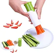 Cucumber Slicer, Strawberry Slicer, Grape Slicer, Carrot Cutter, Potato Cutter, Kitchen Tools, Multi-Function and Vegetable, Fruit Salad Making Pizza Fruit Dispenser (Green, One Size)
