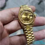勞力士 69178 ROLEX DATEJUST 原鑲鑽 女錶 18K黃金 停產