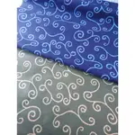 布料共和國~日式和風大圖騰 6N帆布 貼襯複合布料  藏藍/芥末綠