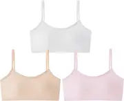 [FYLuoke] Big Girls' Training Bras Stretch Vest Crop Cami Sports Seamless Bralettes Bra for Teens