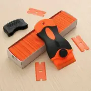 Razor Blade Scraper Removal Tool +100 1.5'' Plastic Double Edged Blades Hand Set