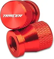 VLOZDJOF Motorcycle Aluminum Alloy Tire Wheel Parts Valve Stem Caps Cover Compatible with Yamaha Tracer MT07 MT09 Tracer 700 900 Accessories 2PCS(Red)