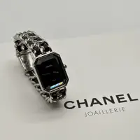 在飛比找PopChill優惠-[二手] CHANEL 香奈兒 銀色皮穿鍊 premiere