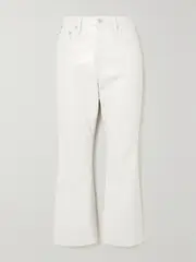 [Citizens of Humanity] Citizens of Humanity - Isola Cropped Bootcut Recycled Leather-blend Pants - White - 25 25 White