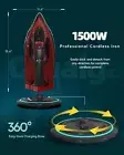 1500W Cordless Iron | Cordless Iron with Steam | Anti-Drip, Ceramic Soleplate,