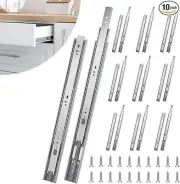 Soft-Close Drawer Slides Ball Bearing Full Extension 22” 100lb Weight Limit
