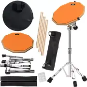 Practice Drum Pad Snare Stand Bundle Double Sided Silent Drum Practice Pad