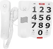 Generic Big Buttons Phone, Corded Large Buttons Loud Ringtone Landline Phone One Touch Dialling Home Telephone with Loud Speaker, for Seniors Hearing Impaired